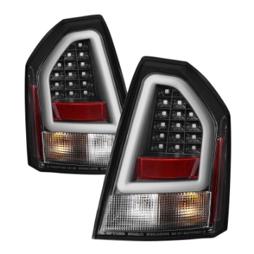 Picture of Spyder Chrysler 300C 05-07 V2 Light Bar LED Tail Lights - Black ALT-YD-C305V2-LED-BK