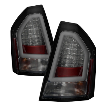 Picture of Spyder Chrysler 300C 05-07 V2 Light Bar LED Tail Lights - Smoke ALT-YD-C305V2-LED-SM