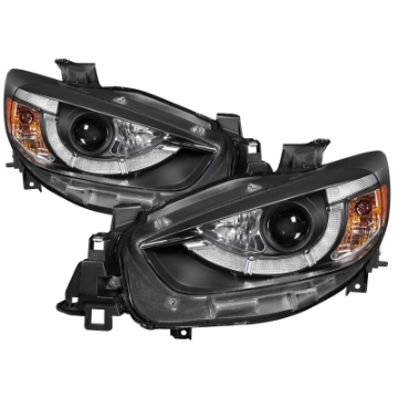 Picture of Spyder Mazda CX-5 13-15 Projector Headlights - DRL LED - Black PRO-YD-MCX513-DRL-BK