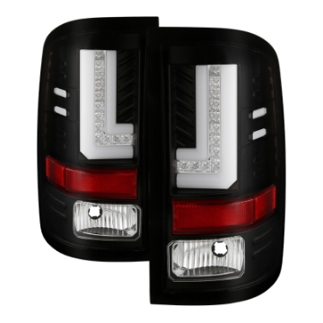Picture of Spyder GMC Sierra 2016-2017 Light Bar LED Tail Lights - Black ALT-YD-GS16-LED-BK