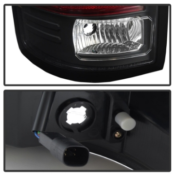 Picture of Spyder GMC Sierra 2016-2017 Light Bar LED Tail Lights - Black ALT-YD-GS16-LED-BK
