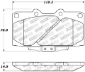 Picture of StopTech 89-96 Nissan 300ZX Sport Performance Front Brake Pads