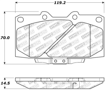 Picture of StopTech 89-96 Nissan 300ZX Sport Performance Front Brake Pads