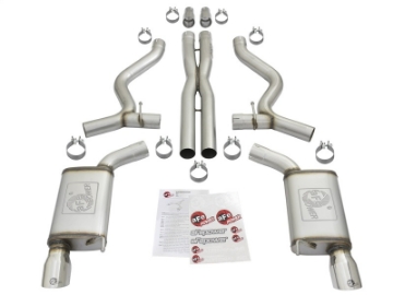 Picture of aFe MACHForce XP 3in Sport Tone Cat-Back Exhausts w- Polished Tips 15-17 Ford Mustang V6-V8