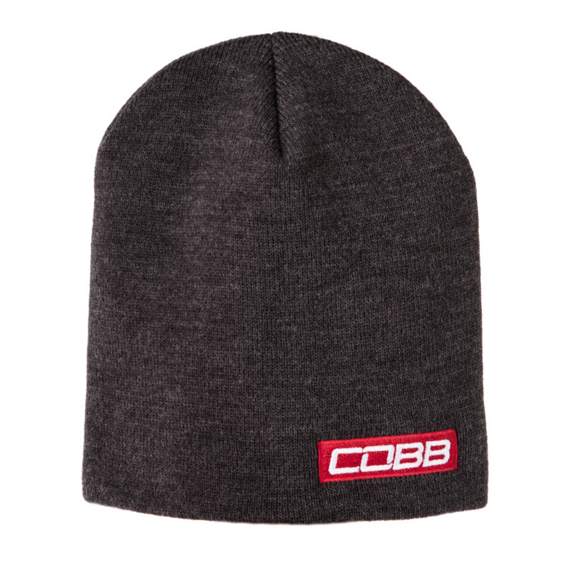 Picture of Cobb Tuning Bar Logo Knit Beanie - Gray w-Red Logo 8in- Tall OS