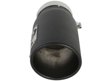 Picture of aFe Power Diesel Exhaust Tip Black- 4 in In x 5 out X 12 in Long Bolt On Right