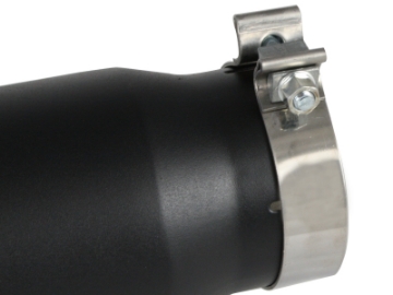 Picture of aFe Power Diesel Exhaust Tip Black- 4 in In x 5 out X 12 in Long Bolt On Right