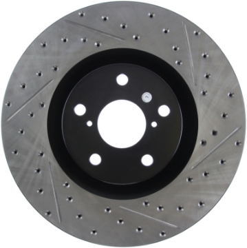 Picture of StopTech 14 Lexus IS Slotted & Drilled Front Left Rotor