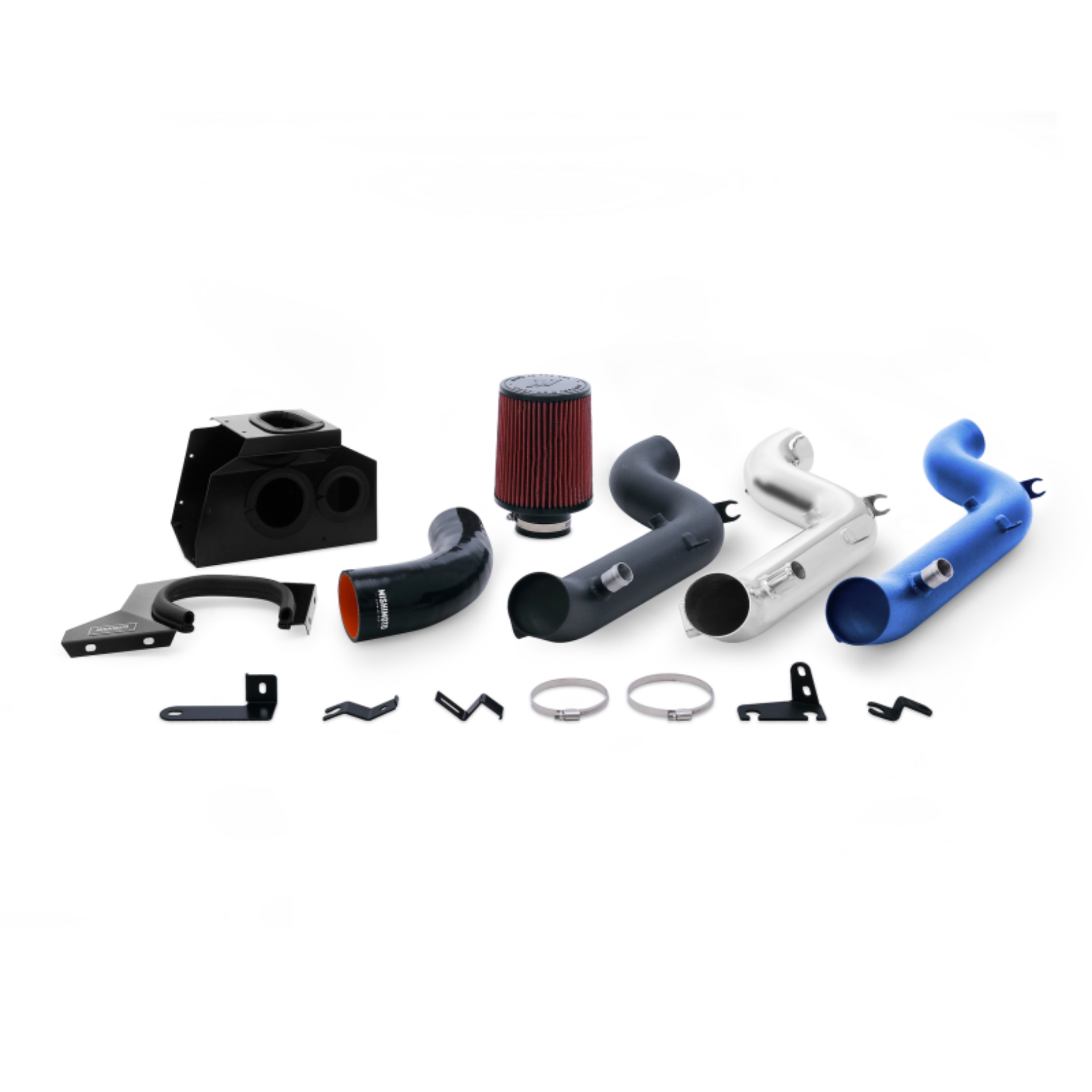 Picture of Mishimoto 2016 Ford Focus RS 2-3L Performance Air Intake Kit - Wrinkle Nitrous Blue