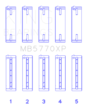 Picture of King Engine Bearings Nissan VK45DD-DE 4-5L Size STD Performance Main Bearing Set
