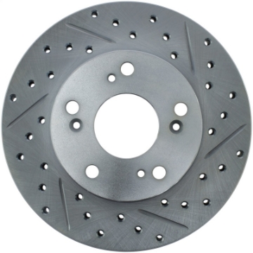 Picture of StopTech Select Sport 06-11 Honda Civic DX-EX-LX Slotted and Drilled Left Front Rotor