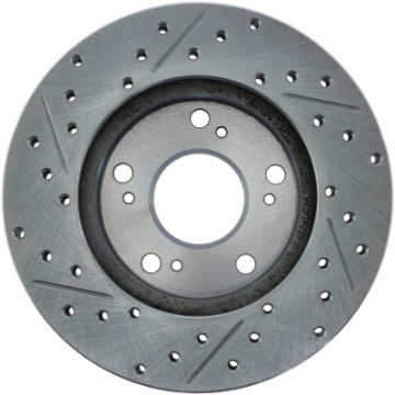 Picture of StopTech Select Sport 06-11 Honda Civic DX-EX-LX Slotted and Drilled Left Front Rotor