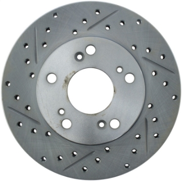 Picture of StopTech Select Sport 06-11 Honda Civic DX-EX-LX Slotted and Drilled Right Front Rotor