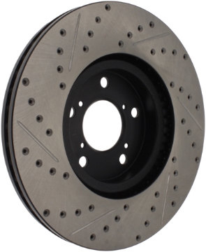 Picture of StopTech 07-08 Acura MDX SportStop Slotted & Drilled Left Front Rotor