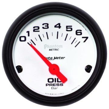 Picture of Autometer Phantom 2-1-16in 0-7 BAR Electric Oil Pressure Gauge