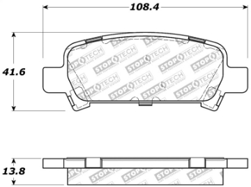Picture of StopTech Performance 02-03 WRX Rear Brake Pads