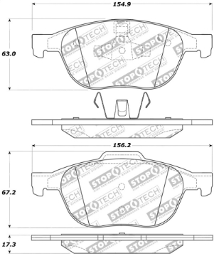 Picture of StopTech Performance 04-09 Mazda 3 Front Brake Pads