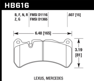 Picture of Hawk 08-09 Lexus IS-F Performance Ceramic Street Front Brake Pads