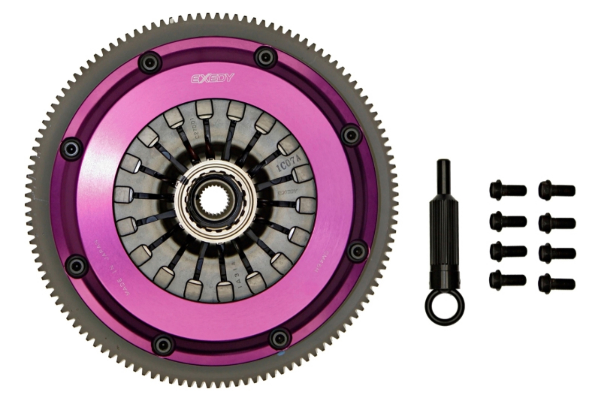 Picture of Exedy 2004-2014 Subaru Impreza WRX STI H4 Hyper Twin Carbon-D Clutch Sprung Center Disc Pull Type