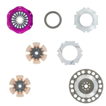 Picture of Exedy 2004-2014 Subaru Impreza WRX STI H4 Hyper Compe-D Twin Cerametallic Clutch Sprung Center Disc