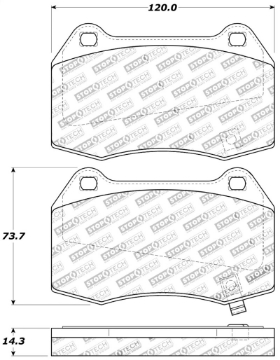 Picture of StopTech Performance 02-07 350z-G35 w- Brembo Front Brake Pads
