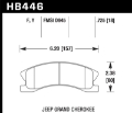 Picture of Hawk 99-04 Jeep Grand Cherokee w- Akebono Front Calipers ONLY LTS Street Front Brake Pads