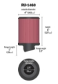 Picture of K&N Filter Universal Rubber Filter 2 3-4 inch 10 Degree Flange 4 inch OD 5 inch Height