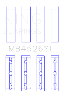Picture of King Engine Bearings Toyota 1GR-FE Size +0-25mm Crankshaft Main Bearing Set