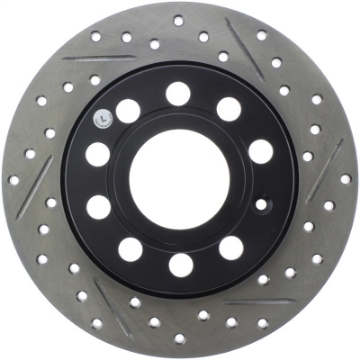 Picture of StopTech 11-17 Volkswagen Jetta -Golf - Golf GTI Slotted & Drilled Rear Left Rotor