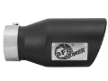Picture of aFe Power Gas Exhaust Tip Black- 3 in In x 4-5 out X 9 in Long Bolt On Black
