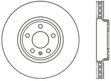 Picture of StopTech 08-11 Audi A5 Quattro w-TRW-Girling Brakes Cryo Sport Slotted & Drilled Front Right Rotor
