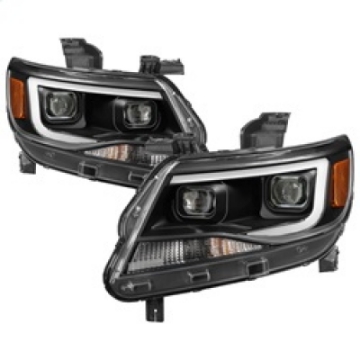 Picture of xTune Chevy Colorado 15-17 Halogen Only Projector Headlights - DRL - Black PRO-JH-CCO04-LBDRL-BK