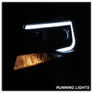 Picture of xTune Chevy Colorado 15-17 Halogen Only Projector Headlights - DRL - Black PRO-JH-CCO04-LBDRL-BK