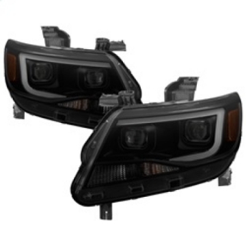 Picture of xTune Chevy Colorado 15-17 Halogen Only Projector Headlights - Black Smoked PRO-JH-CCO04-LBDRL-BSM