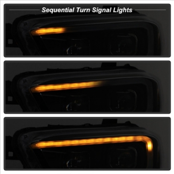 Picture of xTune Toyota Tacoma 16-18 DRL Light Bar Projector Headlights - Black PRO-JH-TTA16-LBDRL-BK