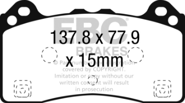 Picture of EBC 2016-2017 Ford Focus RS Front Greenstuff Brake Pads