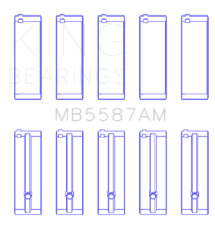 Picture of King Engine Bearings 92-95 Suzuki Sidekick G15A-G16A-G16B Crankshaft Main Bearings - 5 Pairs in Set