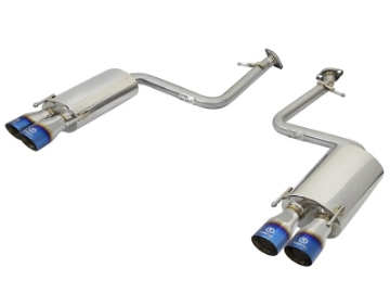 Picture of aFe Takeda 16-17 Lexus RC 200T 2-0L t 2in- SS Axle-Back Exhaust System w-Polished Blue Tips