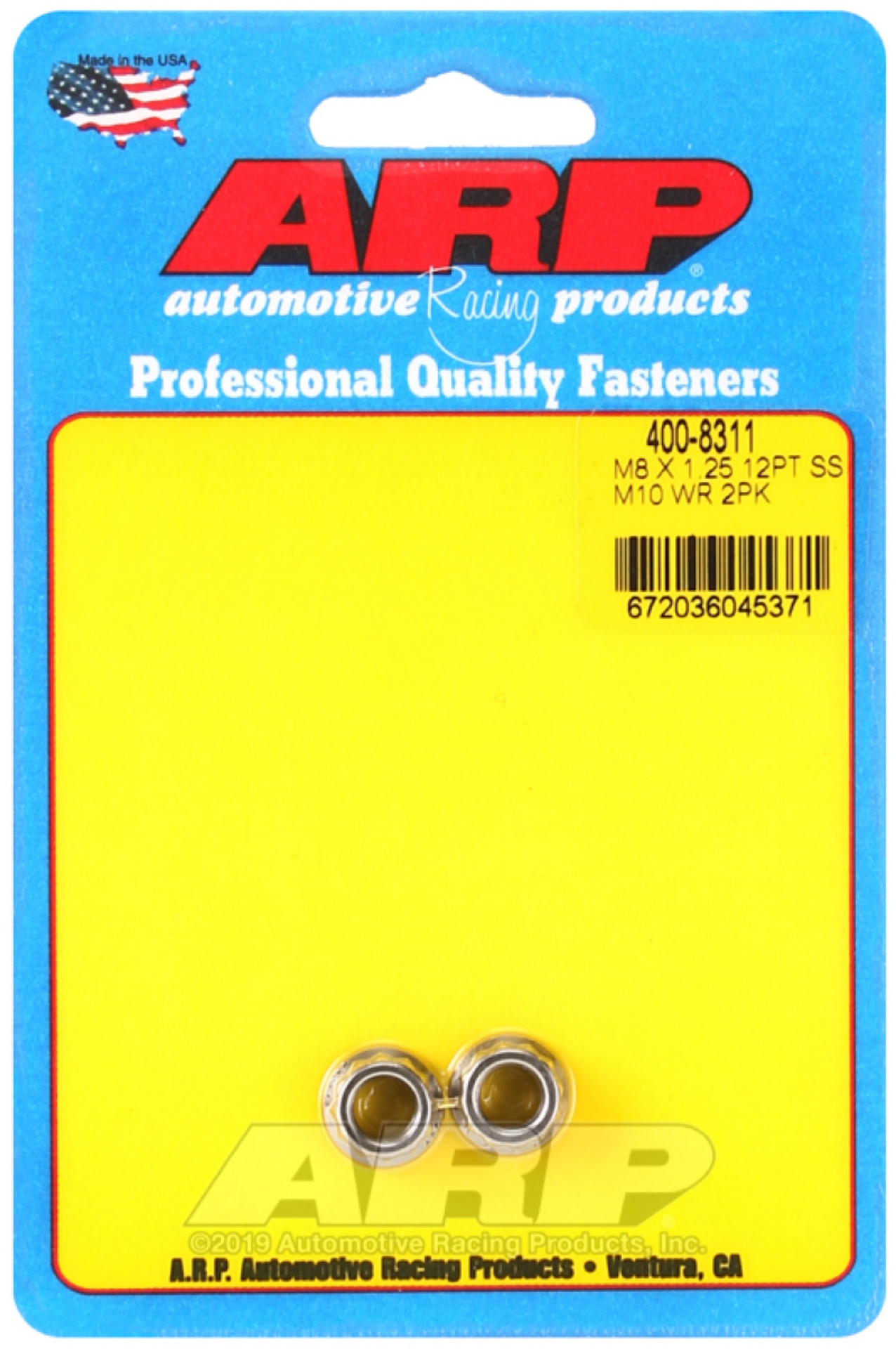 Picture of ARP M8 x 1-25 M10 WR 12pt Stainless Steel Nut Kit
