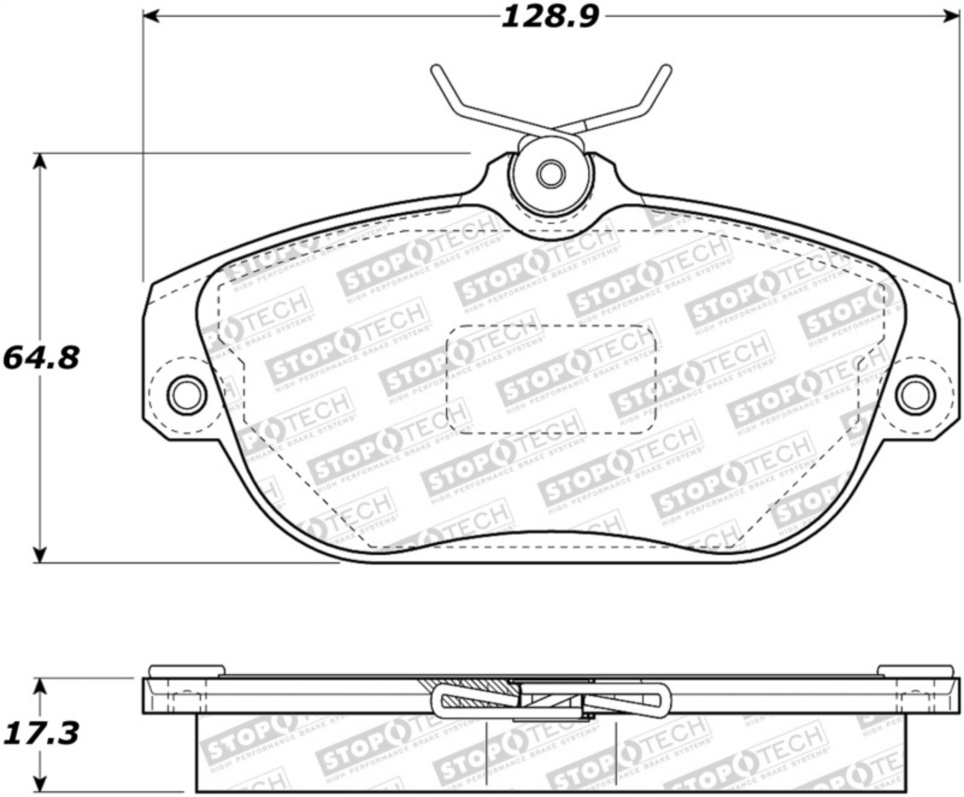 Picture of StopTech Street Touring 92-97 Volvo 960 Front Brake Pads - Semi-Metallic