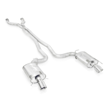 Picture of Stainless Works 2009-15 Cadillac CTS-V Sedan 3in Catback System X-Pipe S-Tube Mufflers 4in Tips