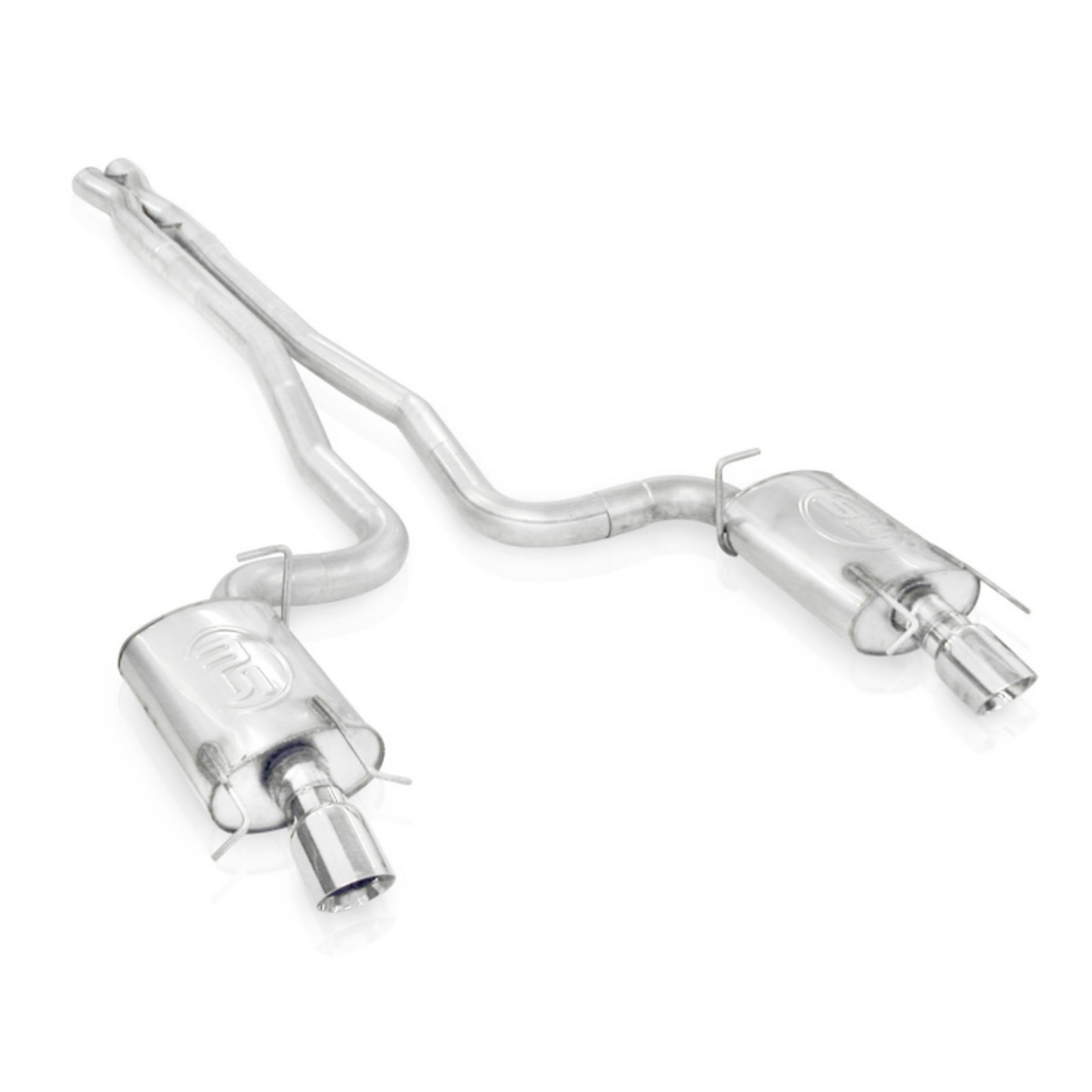 Picture of Stainless Works 2009-15 Cadillac CTS-V Sedan 3in Catback System X-Pipe Chambered Mufflers 4in Tips
