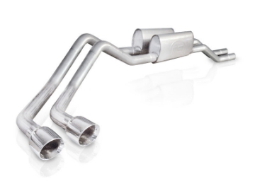 Picture of Stainless Works 2004-08 F150 5-4L Exhaust 2-1-2in Chambered Mufflers Behind Passenger Tire Exit