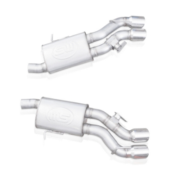 Picture of Stainless Works 2016-18 Cadillac CTS-V Sedan Axleback System Dual-Mode Turbo Mufflers 4in Tips