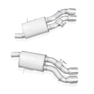 Picture of Stainless Works 2016-18 Cadillac CTS-V Sedan Axleback System Dual-Mode Turbo Mufflers 4in Tips