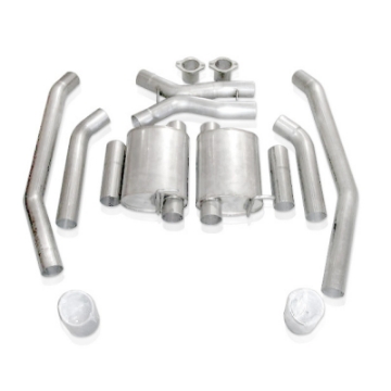 Picture of Stainless Works 2004 GTO 3in Catback Chambered Mufflers X-Pipe Wide Oval Tip
