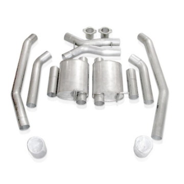 Picture of Stainless Works 2004 GTO 3in Catback Chambered Mufflers X-Pipe Wide Oval Tip
