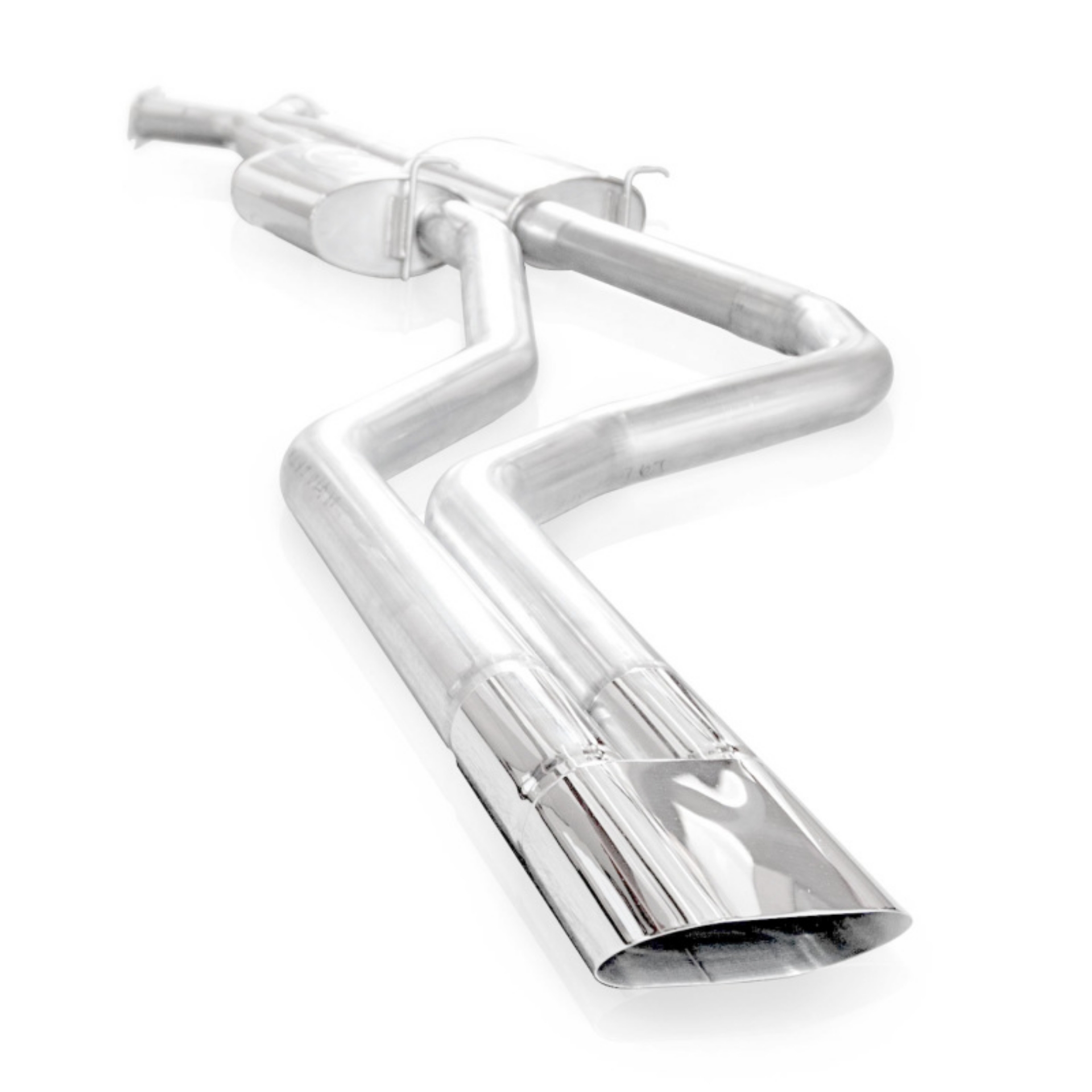 Picture of Stainless Works 2004 GTO 3in Catback Chambered Mufflers X-Pipe Slash Cut Tips