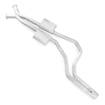 Picture of Stainless Works 2004 GTO 3in Catback Chambered Mufflers X-Pipe Slash Cut Tips