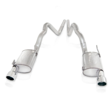 Picture of Stainless Works 2007-10 Shelby GT500 3in Catback X-Pipe Chambered Mufflers